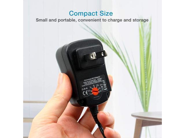 ZOZO 12W 12 Volt 1 Amp 3V 4.5V 5V 6V 7.5V 9V 12V Power Supply, Universal AC Adapter with 5.5mm x 2.1mm Barrel Plug and 8 Selectable Tips Micro USB...