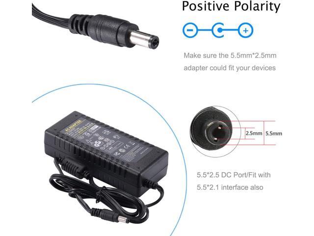 12V 6A Power Supply Adapter - AC Adapter 100-240V 50 60HZ DC 12 Volt 6A 72W Power Converter Transformer Charger 6amp 5.5mm x 2.5mm DC Plug for LED...