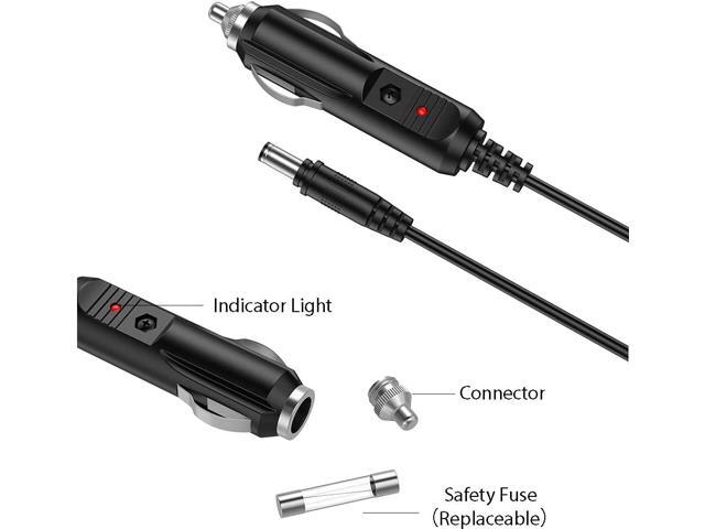 LIANSUM DC 12V 2A Car Charger Cigarette Lighter Compatible with Portable RCA DVD Player, Sylvania, DBPOWER, GPS, Bluetooth Speakers, Spectra S1...