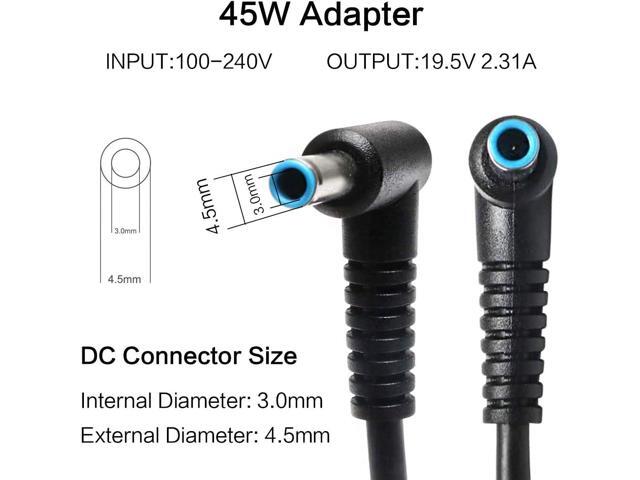 19.5V 2.31A 4.5x3.0mm 45W AC Adapter Power Charger for HP 741727-001 740015-002 HSTNN-CA40 7400015-001 740015-003 ADP-45WD B