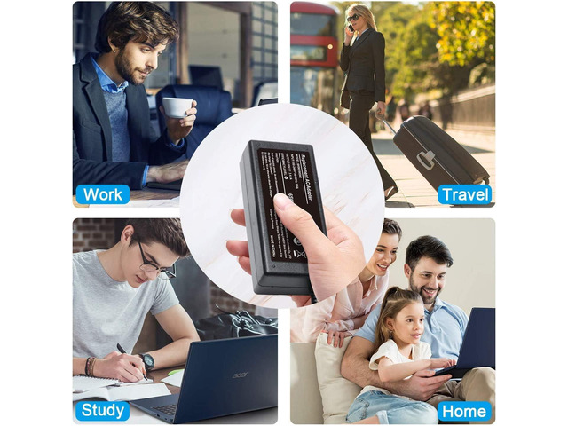 45W USB-C Chromebook Charger Compatible with HP, Dell, Lenovo, Acer, Asus, Samsu