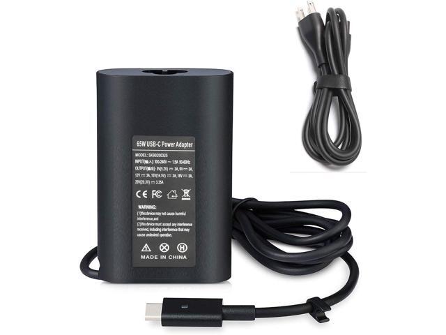 65W Type-C Charger fit for Dell Latitude 3120 3189 3190 3310 3330 3340 3390 3510 3520 3550 5300 5330 5410 5430 5530 7275 7390 7400 7420 USB-C AC...
