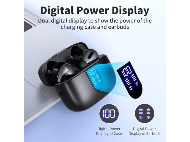 TAGRY Bluetooth Headphones True Wireless Earbuds 60H Playback LED Power Display Earphones with Wireless Charging Case IPX5 Waterproof in-Ear...