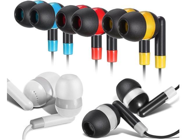 Keewonda Bulk Earbuds Headphones 30 Pack Multi Color for Classroom Kids Students School Disposable Earbuds Earphones for Computers Laptop iPad...