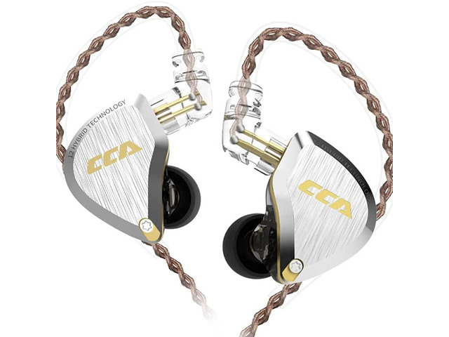 CCA C12 in Ear Monitor Headphones 5BA 1DD Hybrid HiFi IEM Earphones Noise Isolating Stereo Wired Earbuds for Musicians Audiophile Singers DJ