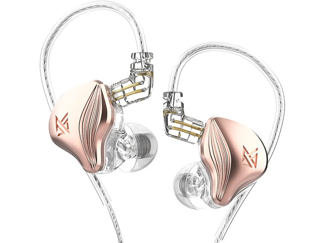KZ ZEX Earbuds 1 electrostatic + 1 Dynamic Earphone in Ear Monitor Headphone with Detachable Cables Suitable for Audio Engineer, Musician (Rose...