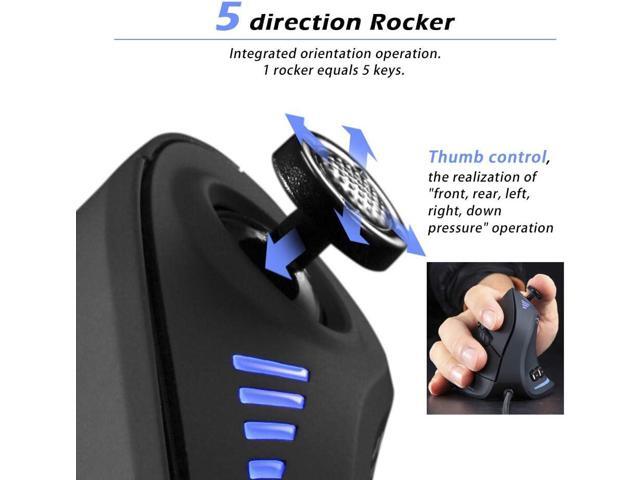 Vertical Gaming Mouse Vertical Ergonomic Mouse with Adjustable DPI for Gamer/PC/Laptop/Desktop (Wired)