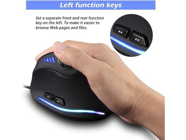 Vertical Gaming Mouse Vertical Ergonomic Mouse with Adjustable DPI for Gamer/PC/Laptop/Desktop (Wired)