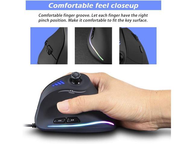 Vertical Gaming Mouse Vertical Ergonomic Mouse with Adjustable DPI for Gamer/PC/Laptop/Desktop (Wired)