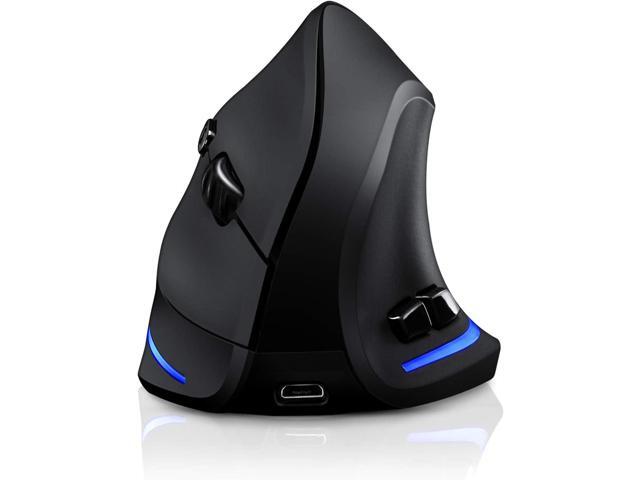 TRELC Ergonomic Mouse, 2.4G Wireless Vertical Optical Mouse with Adjustable Sensitivity (1000/1600/2400 DPI), 6 Buttons for PC, Desktop, Laptop,...