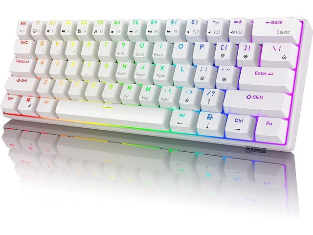 RK ROYAL KLUDGE RK61 2.4Ghz Wireless/Bluetooth/Wired 60% Mechanical Keyboard, 61 Keys RGB Hot Swappable Brown Switch Gaming Keyboard with Software.