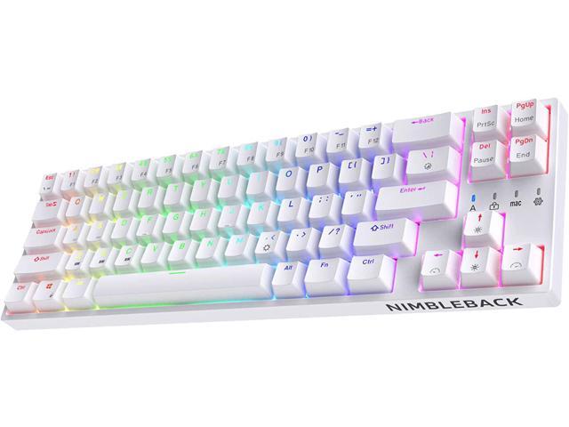 NB681 Nimbleback Wired 65% Mechanical Keyboard, RGB Backlit Ultra-Compact 68 Keys Gaming Keyboard with Hot-Swappable Switch and Stand-Alone.