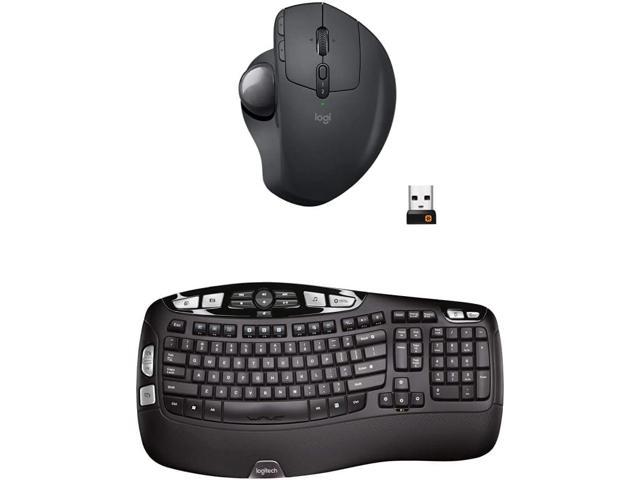 Logitech MX Ergo Wireless Trackball Mouse? Adjustable Ergonomic Design (Bluetooth or USB), Graphite & K350 2.4Ghz Wireless Keyboard