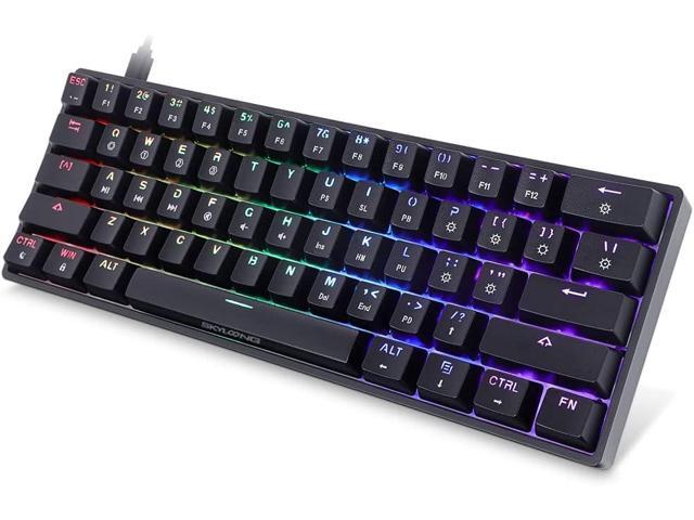 SKYLOONG GK61 SK61 60% Mechanical Keyboard 61 Keys Portable Small Full Keys Programmable Gaming Keyboard Red Switch Hot Swappable RGB Mechanical...