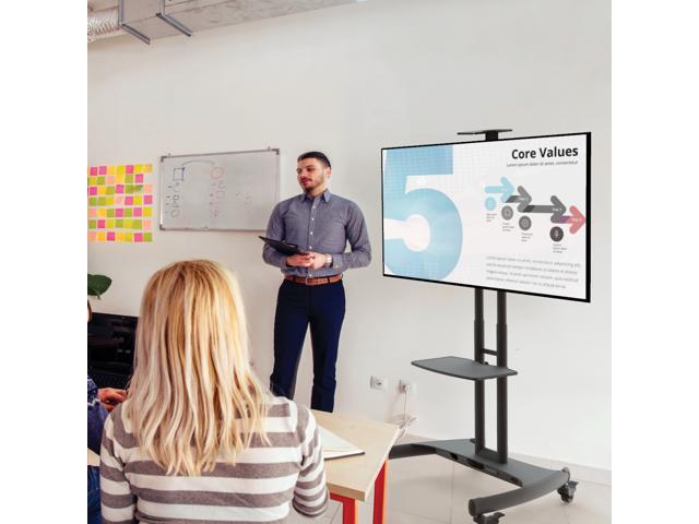 Kanto - Mobile TV Stand for Most Flat-Panel TVs Up to 65" - Black - image 8