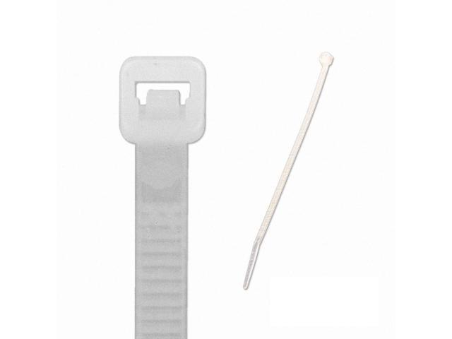 NavePoint 12 Inch Nylon Cable Wire Zip Tie 40 lbs - Natural White 400 Pack Lot Pcs Qty