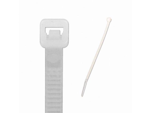 NavePoint 8 Inch Nylon Cable Wire Zip Tie 40 lbs - Natural White 500 Pack Lot Pcs Qty