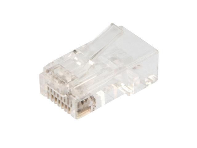 NavePoint CAT6 Ethernet RJ45 Plug, UTP, 25 pack, C6-8P8C, CE Compliance