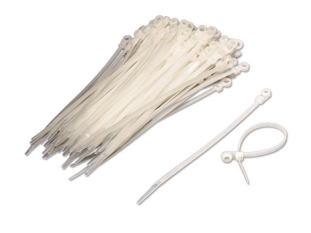 NavePoint 8 Inch Mount Head Screw Cable Wire Zip Tie 50 lbs Natural White 1000 Pack Lot Pcs