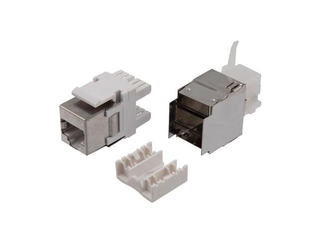 NavePoint 180 Degree CAT6 Keystone Jack, RJ45 female, 25 pack, FTP Shielded