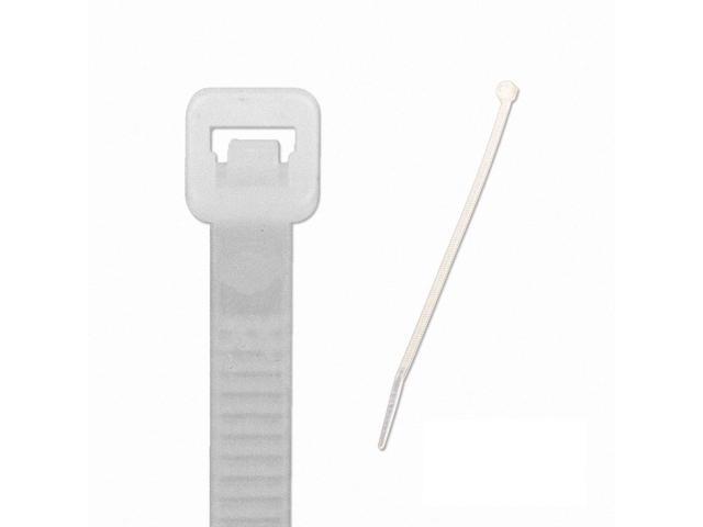 NavePoint 12 Inch Nylon Cable Wire Zip Tie 50 lbs - Natural White 200 Pack Lot Pcs Qty
