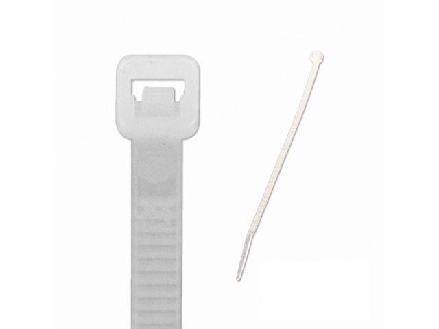 NavePoint 8 Inch Nylon Cable Wire Zip Tie 50 lbs - Natural White 300 Pack Lot Pcs Qty