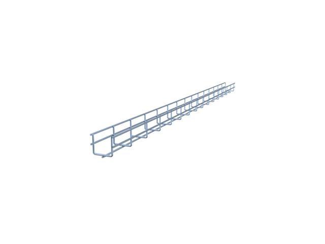 NavePoint Electro Zinc Plated Wire Mesh Cable Tray, 1.97'W x 1.97'D x 59.06'L, 2 Pack