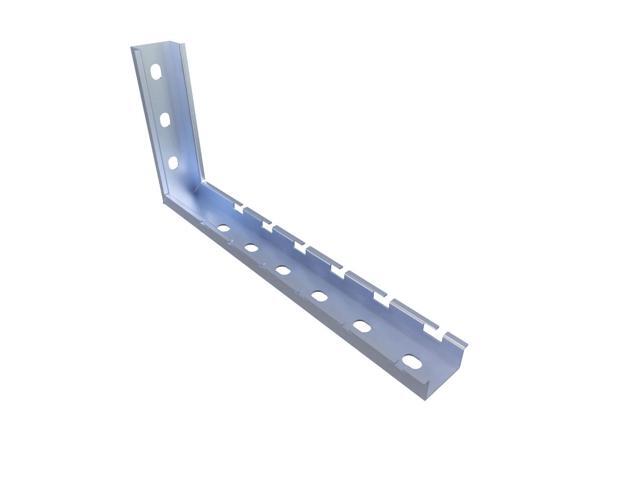 NavePoint 1 46/99' Electro Zinc Plated Wire Mesh Cable Tray L-Shaped Wall Bracket - 2 pack