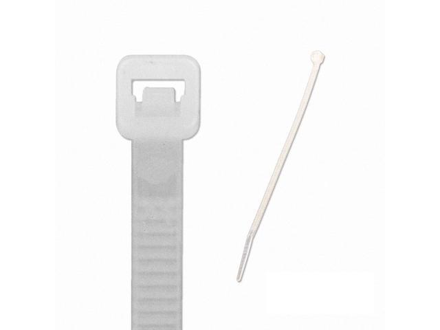 NavePoint 12 Inch Nylon Cable Wire Zip Tie 50 lbs - Natural White 500 Pack Lot Pcs Qty