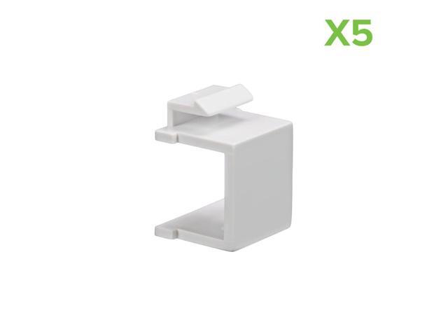 NavePoint Blank Keystone Adapter White 5-pack