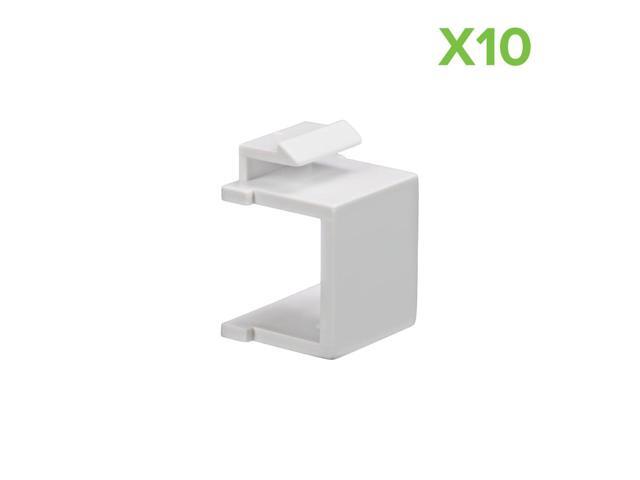 NavePoint Blank Keystone Adapter White 10-pack