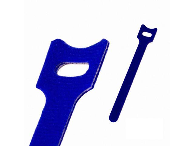 NavePoint 6 Inch Hook and Loop Reusable Strap Cable Cord Wire Ties 50 Pack Blue