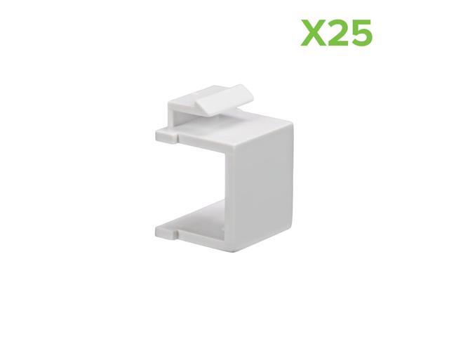 NavePoint Blank Keystone Adapter White 25-pack