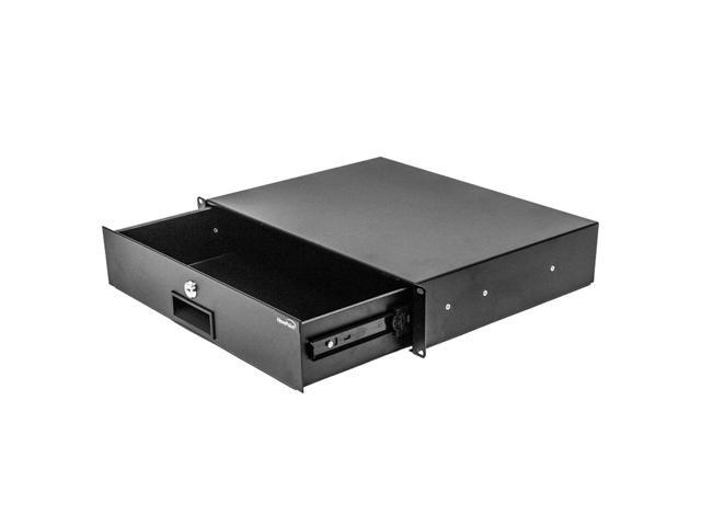 NavePoint Server Cabinet Case 19' Rack Mount DJ Locking Lockable Deep Drawer with Key 2U
