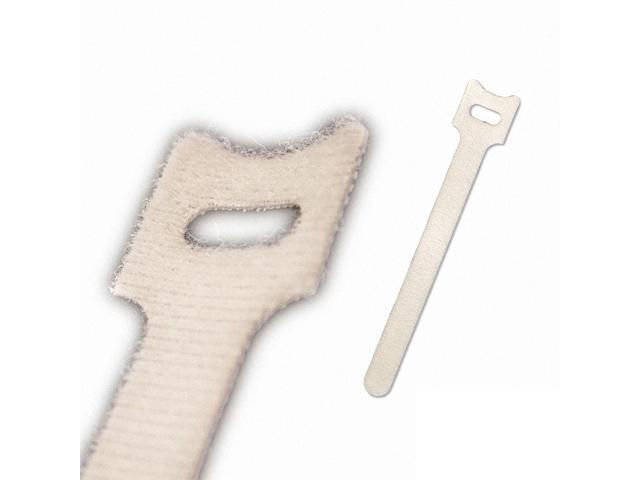 NavePoint 6 Inch Hook and Loop Reusable Strap Cable Cord Wire Ties 75 Pack White