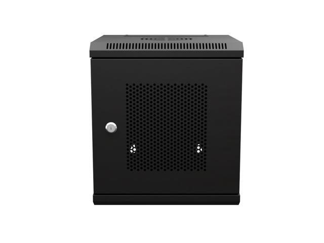 NavePoint 11.8 in Wall Mount Network Cabinet, 6U, Perforated, Black