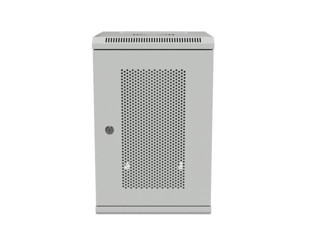 NavePoint 11.8 in Wall Mount Network Cabinet, 9U, Perforated, Gray