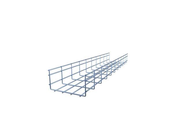 NavePoint Electro Zinc Plated Wire Mesh Cable Tray, 7.88'W x 3.94'D x 118.12'L, 6 Pack