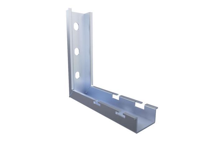 NavePoint 21/31' Electro Zinc Plated Wire Mesh Cable Tray L-Shaped Wall Bracket - 2 pack