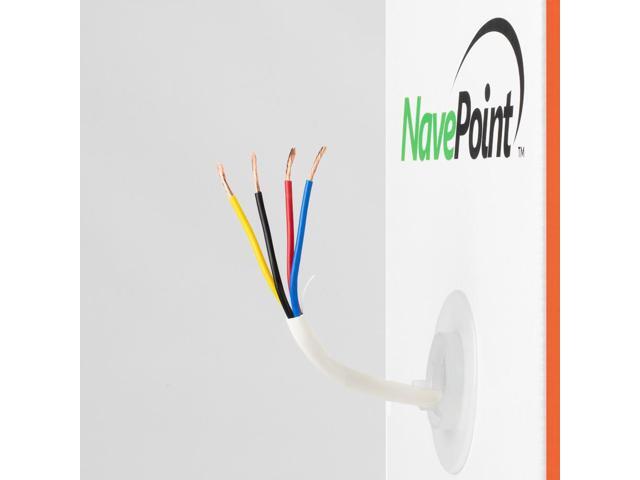 NavePoint 250ft In Wall Audio Speaker Cable Wire CL2 14/4 AWG Gauge 4 Conductor Bulk White - image 4