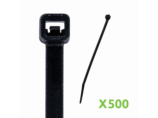 NavePoint 14 Inch Nylon UV Resistant Cable Wire Zip Tie 40 lbs - Black 500 Pack Lot Pcs Qty