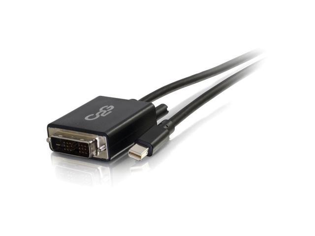 C2G 54335 C2G 6ft Mini DisplayPort Male to Single Link DVI-D Male Adapter Cable - Black - DisplayPort/DVI-D for Monitor, Notebook, Tablet - 6 ft -...