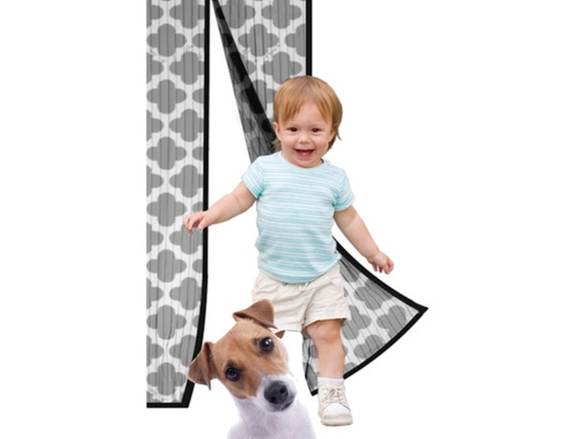 Super Magnetic Screen Door - Hands Free Magic Mesh Fly Screens - Insect Screen (Quatrefoil)