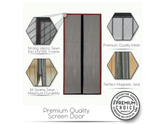 Super Magnetic Screen Door - Hands Free Magic Mesh Fly Screens - Insect Screen (Quatrefoil)