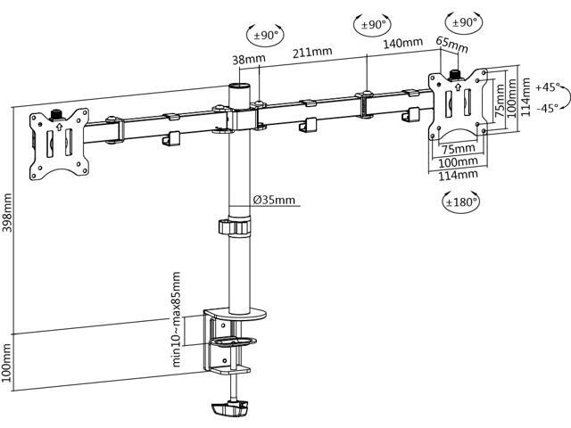 Amer Networks, Inc 2EZCLAMP Tilting Dual Mount Clamp Base