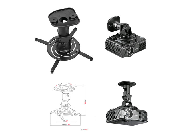 AMER NETWORKS AMRP100B UNIVERSAL PROJECTOR MOUNT BLACK