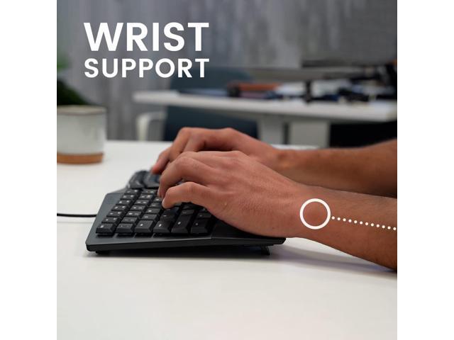 Perixx PERIBOARD-335RD Wired Ergonomic Mechanical Compact Keyboard - Low-Profile Red Linear Switches - Programmable Feature with Macro Keys -...