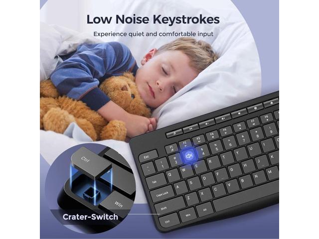 Wired Keyboard,Quiet Keyboard, Multimedia USB Computer Keyboard, Silent Keyboardwith Low Profile Chiclet Keys,Large Number...