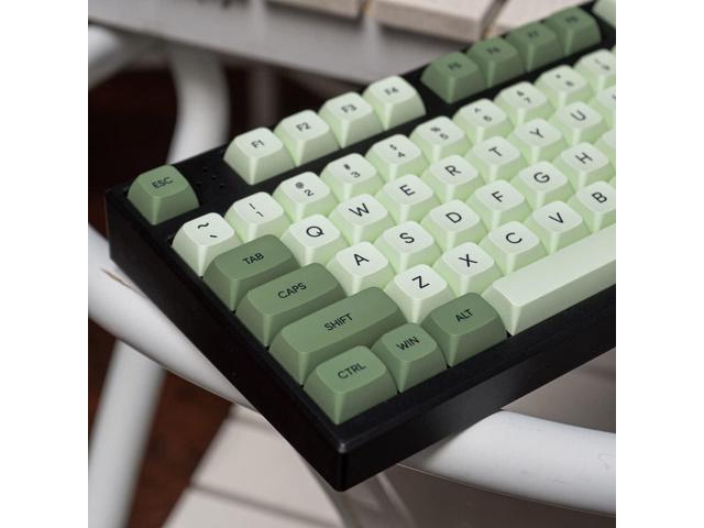 mintcaps Matcha Green PBT Keycaps Set 124 Keys XDA Profile Cute Keycaps Custom Dye-Sublimation Keyboard Key caps for 60% 65% 70% 75% 100% Cherry...