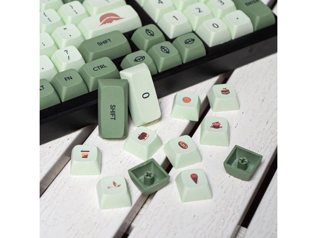 mintcaps Matcha Green PBT Keycaps Set 124 Keys XDA Profile Cute Keycaps Custom Dye-Sublimation Keyboard Key caps for 60% 65% 70% 75% 100% Cherry...